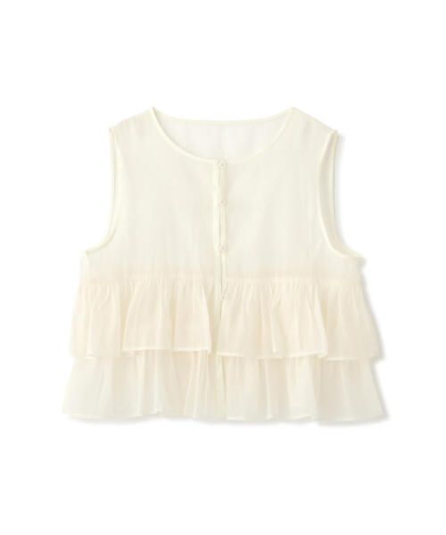 FREE'S MART（フリーズマート）の「オーガンジーペプラムブラウス（シャツ/ブラウス・レディース・ブラック/ライトグリーン/ホワイト・FREE）」の17枚目の写真