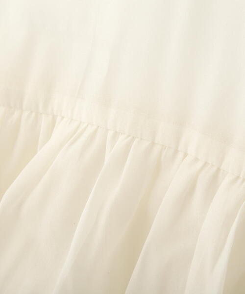 FREE'S MART（フリーズマート）の「オーガンジーペプラムブラウス（シャツ/ブラウス・レディース・ブラック/ライトグリーン/ホワイト・FREE）」の4枚目の写真