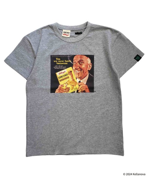 RIVER SIDE CULTURE(リバーサイドカルチャー)の「RIVER SIDE CULTURE/RSC×KELLOGGS(ケロッグ) オジサンTシャツ KIDS (M4)(Tシャツ/カットソー・キッズ・杢グレー/カーキ・150/160/100/110/120/130/140)」の6枚目の写真