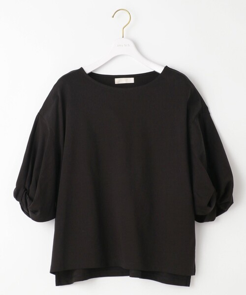 ANY SIS（エニィスィス）の「シルケットスムースツイストスリーブ カットソー（Tシャツ/カットソー・レディース・ブラック系/ダークブラウン系/パープル系/パイングリーン系・2）」の15枚目の写真