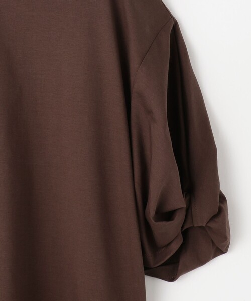 ANY SIS（エニィスィス）の「シルケットスムースツイストスリーブ カットソー（Tシャツ/カットソー・レディース・ブラック系/ダークブラウン系/パープル系/パイングリーン系・2）」の20枚目の写真