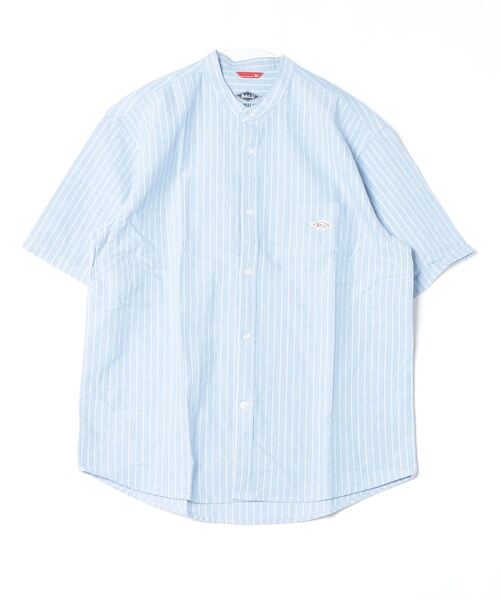 BALL(ボール)の「BALL オックス 半袖 バンドカラーシャツ(シャツ/ブラウス・メンズ・サックスブルー/ストライプ/オフホワイト・LL/M/L)」の6枚目の写真