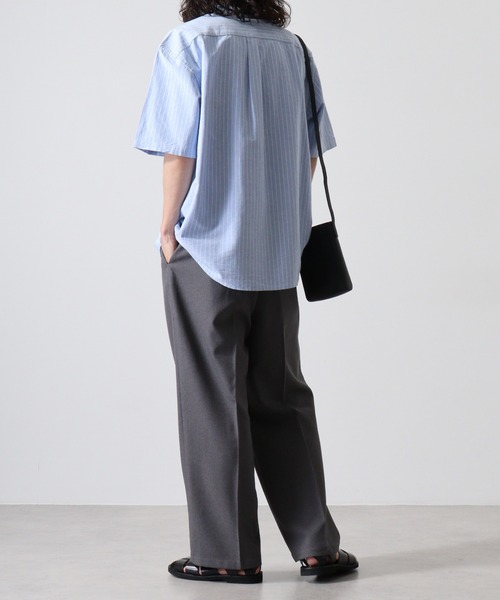 BALL(ボール)の「BALL オックス 半袖 バンドカラーシャツ(シャツ/ブラウス・メンズ・サックスブルー/ストライプ/オフホワイト・LL/M/L)」の18枚目の写真