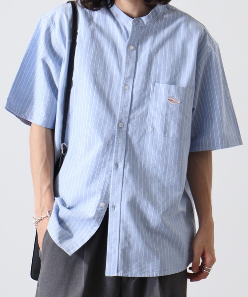 BALL(ボール)の「BALL オックス 半袖 バンドカラーシャツ(シャツ/ブラウス・メンズ・サックスブルー/ストライプ/オフホワイト・LL/M/L)」の22枚目の写真