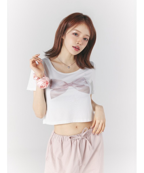 ROOPTOKYO（ループトウキョウ）の「ROOPTOKYO×Ye kong ribbon tee（Tシャツ/カットソー・レディース・ホワイト/ブラック・FREE）」の6枚目の写真