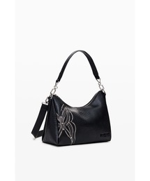 Desigual | 蝶の刻印が入った合成皮革のハンドバッグ(ハンドバッグ)