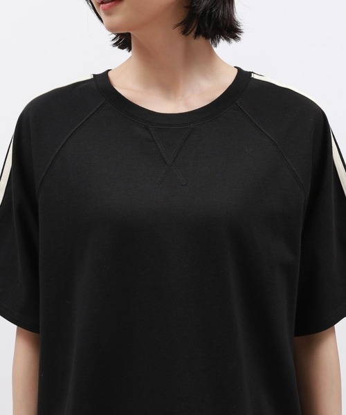 LAKOLE（ラコレ）の「ラグランライン半袖T / 130865（Tシャツ/カットソー・レディース・グリーン/ブラック/オフホワイト・SMALL/MEDIUM）」の14枚目の写真