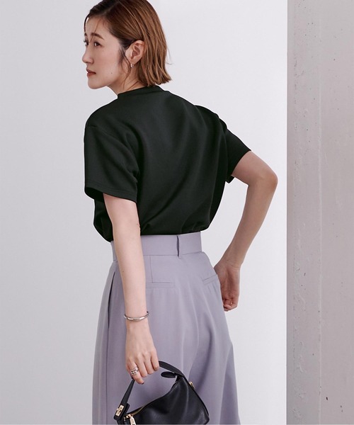 ボンディングクロップドプチハイネックTシャツ（Tシャツ
