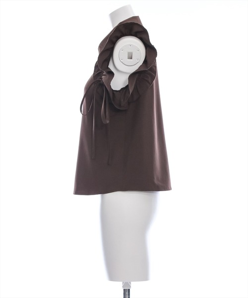 clear（クリア）の「リボン付キフリルノースリーブブラウス［ガーリー バレエコア ヘルシー］≪再入荷≫（シャツ/ブラウス・レディース・ブラック/アイボリー/ブラウン/チャコールグレー・F）」の13枚目の写真