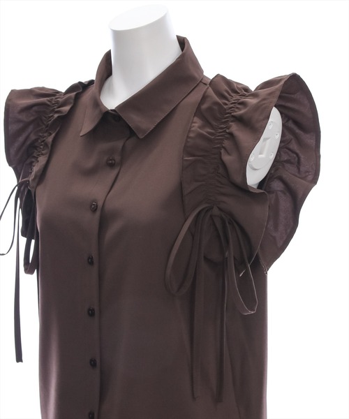 clear（クリア）の「リボン付キフリルノースリーブブラウス［ガーリー バレエコア ヘルシー］≪再入荷≫（シャツ/ブラウス・レディース・ブラック/アイボリー/ブラウン/チャコールグレー・F）」の17枚目の写真