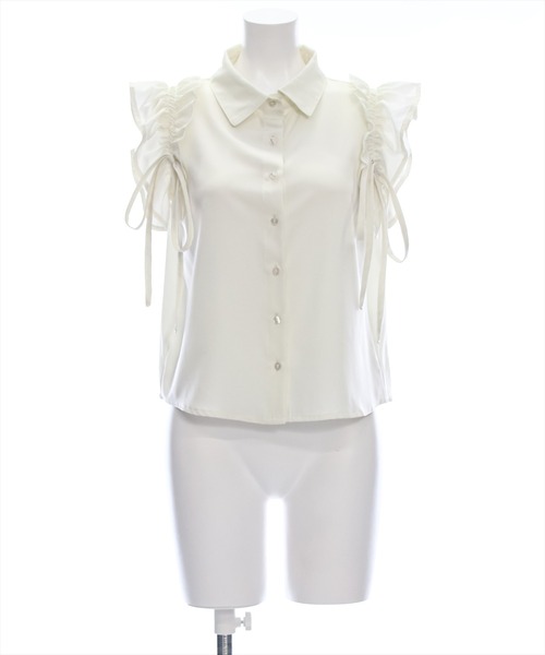 clear（クリア）の「リボン付キフリルノースリーブブラウス［ガーリー バレエコア ヘルシー］≪再入荷≫（シャツ/ブラウス・レディース・ブラック/アイボリー/ブラウン/チャコールグレー・F）」の19枚目の写真