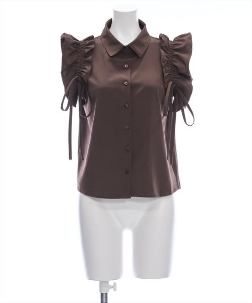 clear（クリア）の「リボン付キフリルノースリーブブラウス［ガーリー バレエコア ヘルシー］≪再入荷≫（シャツ/ブラウス・レディース・ブラック/アイボリー/ブラウン/チャコールグレー・F）」の20枚目の写真