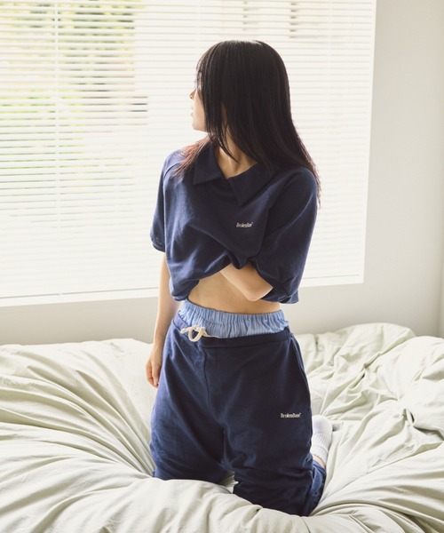 BROKEN BASE(ブロークンベース)の「S/S 襟付きワンポイント刺繍スウェット(Tシャツ/カットソー・メンズ・ブラック/ブルー/オートミール/ネイビー・MEDIUM/LARGE)」の5枚目の写真