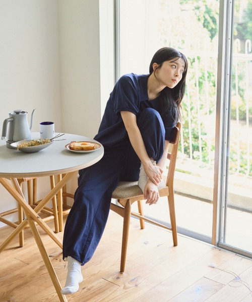 BROKEN BASE(ブロークンベース)の「S/S 襟付きワンポイント刺繍スウェット(Tシャツ/カットソー・メンズ・ブラック/ブルー/オートミール/ネイビー・MEDIUM/LARGE)」の10枚目の写真