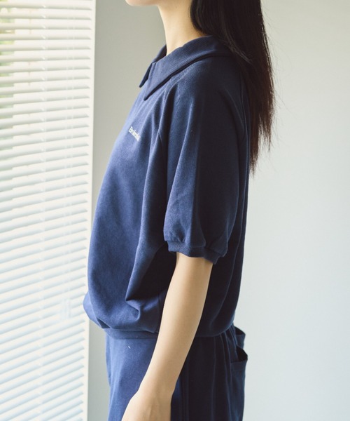BROKEN BASE(ブロークンベース)の「S/S 襟付きワンポイント刺繍スウェット(Tシャツ/カットソー・メンズ・ブラック/ブルー/オートミール/ネイビー・MEDIUM/LARGE)」の13枚目の写真