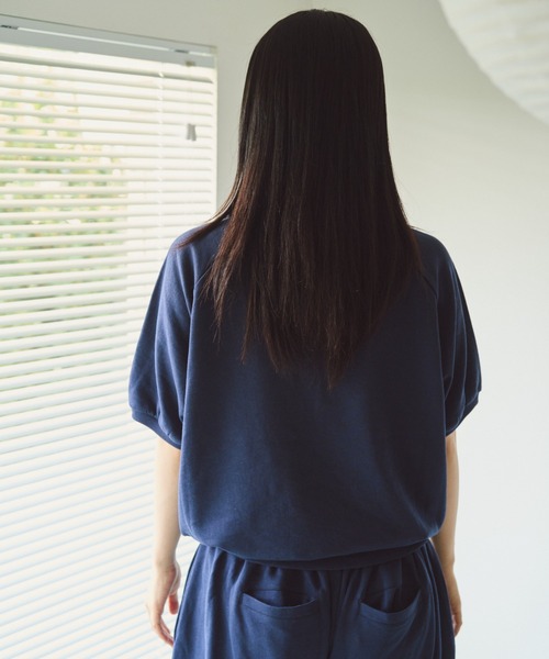 BROKEN BASE(ブロークンベース)の「S/S 襟付きワンポイント刺繍スウェット(Tシャツ/カットソー・メンズ・ブラック/ブルー/オートミール/ネイビー・MEDIUM/LARGE)」の14枚目の写真
