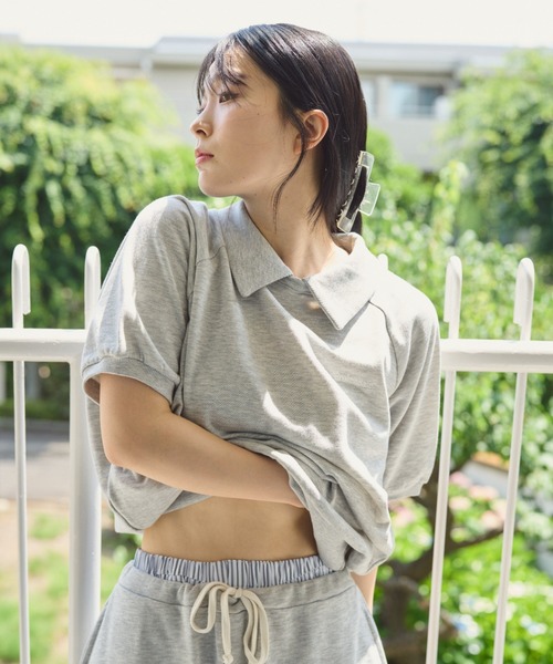 BROKEN BASE(ブロークンベース)の「S/S 襟付きワンポイント刺繍スウェット(Tシャツ/カットソー・メンズ・ブラック/ブルー/オートミール/ネイビー・MEDIUM/LARGE)」の16枚目の写真