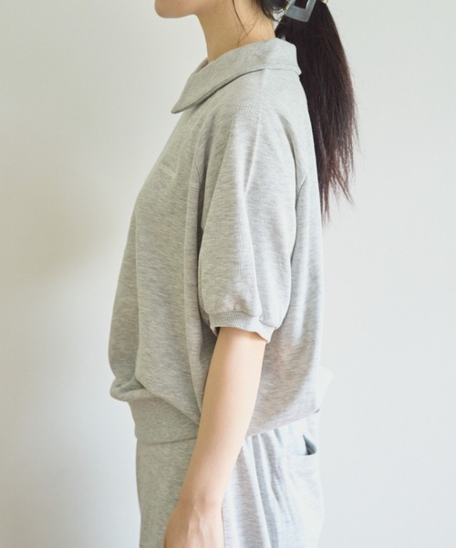 BROKEN BASE(ブロークンベース)の「S/S 襟付きワンポイント刺繍スウェット(Tシャツ/カットソー・メンズ・ブラック/ブルー/オートミール/ネイビー・MEDIUM/LARGE)」の22枚目の写真