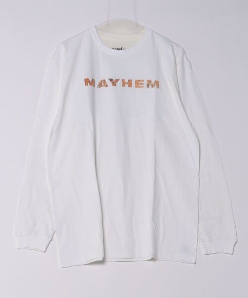 B.I.D.(ビーアイディー)の「《MAYHEM》graphic L/S T(Tシャツ/カットソー・レディース・ホワイト/ブラック・LARGE/MEDIUM)」の2枚目の写真