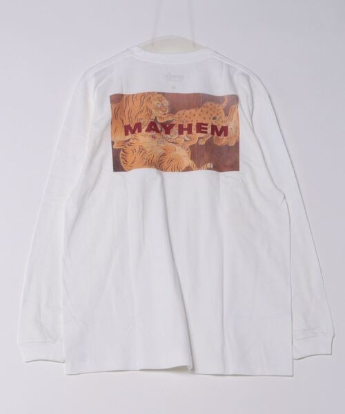 B.I.D.(ビーアイディー)の「《MAYHEM》graphic L/S T(Tシャツ/カットソー・レディース・ホワイト/ブラック・LARGE/MEDIUM)」の3枚目の写真