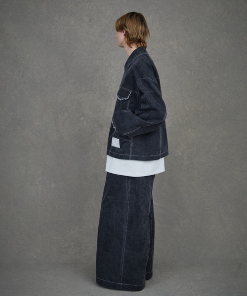 TAUPE(トープ)の「TAUPE/トープ/WASHED DENIM BAGGY PANTS(デニムパンツ・メンズ・ブラック・1/2/3)」の6枚目の写真