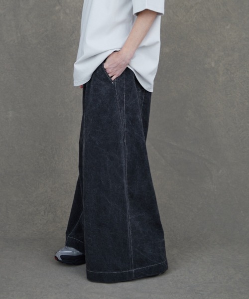 TAUPE(トープ)の「TAUPE/トープ/WASHED DENIM BAGGY PANTS(デニムパンツ・メンズ・ブラック・1/2/3)」の8枚目の写真