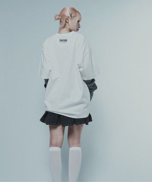 Manhattan Portage（マンハッタンポーテージ）の「S/S Print T-Shirt THRASHER（Tシャツ/カットソー・メンズ・ブラック/ホワイト・SMALL/X-LARGE/LARGE/MEDIUM）」の13枚目の写真