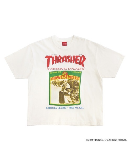 Manhattan Portage（マンハッタンポーテージ）の「S/S Print T-Shirt THRASHER（Tシャツ/カットソー・メンズ・ブラック/ホワイト・SMALL/X-LARGE/LARGE/MEDIUM）」の9枚目の写真