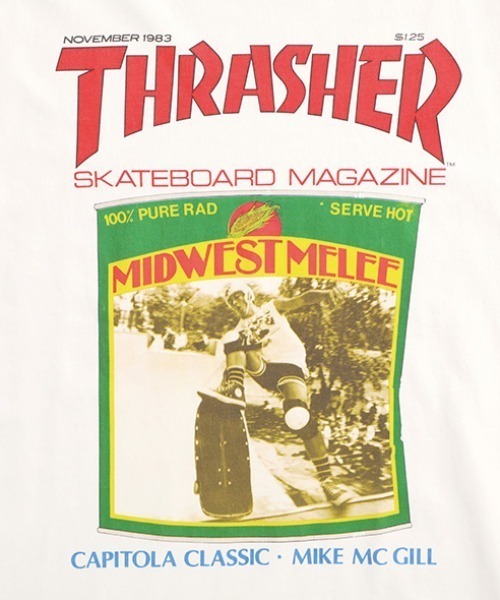 Manhattan Portage（マンハッタンポーテージ）の「S/S Print T-Shirt THRASHER（Tシャツ/カットソー・メンズ・ブラック/ホワイト・SMALL/X-LARGE/LARGE/MEDIUM）」の3枚目の写真