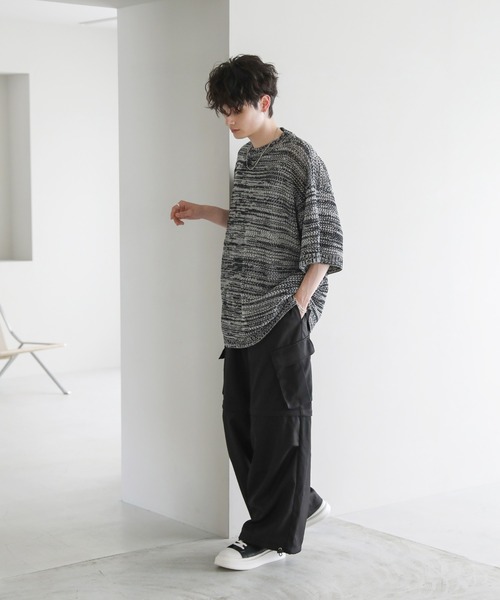 オーバーサイズ2wayドレープバギーカーゴデニムパンツ12.3oz（カーゴ