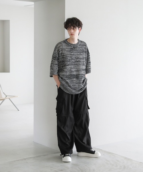オーバーサイズ2wayドレープバギーカーゴデニムパンツ12.3oz