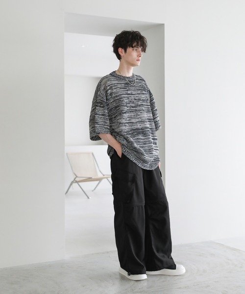 セール】オーバーサイズ2wayドレープバギーカーゴデニムパンツ