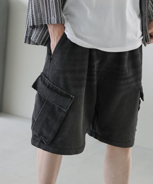ASTRONOMY(アストロノミー)の「オーバーサイズ2wayドレープバギーカーゴデニムパンツ12.3oz(カーゴパンツ・メンズ・ブラック系/ブルー系/ブラック・S/M/L/XL)」の17枚目の写真