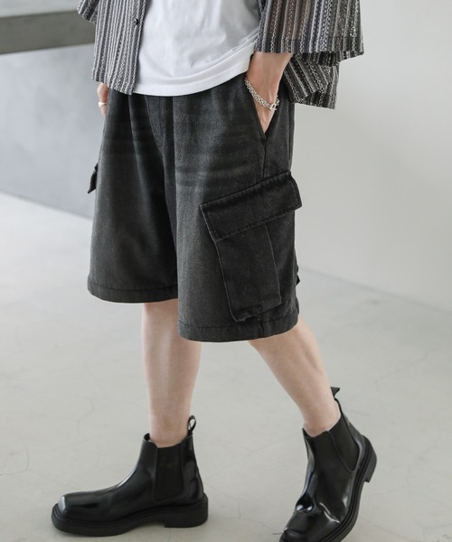 ASTRONOMY(アストロノミー)の「オーバーサイズ2wayドレープバギーカーゴデニムパンツ12.3oz(カーゴパンツ・メンズ・ブラック系/ブルー系/ブラック・S/M/L/XL)」の19枚目の写真