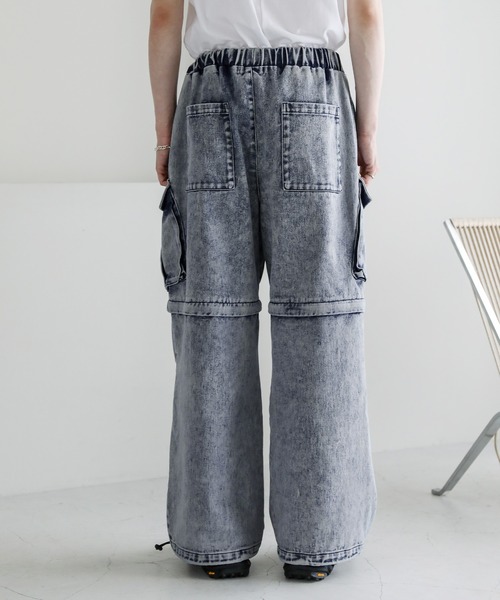 セール】オーバーサイズ2wayドレープバギーカーゴデニムパンツ