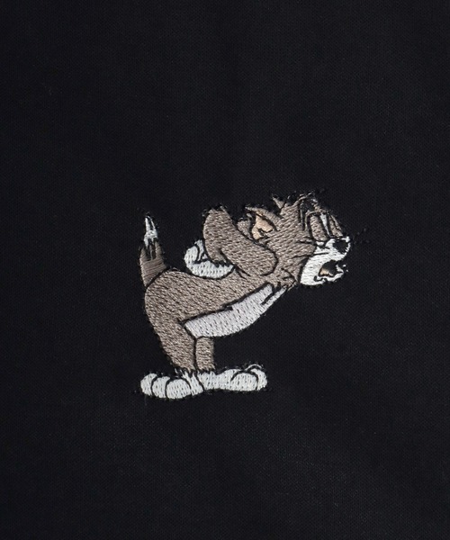 Tom＆Jerry（トムアンドジェリー）の「Tom and Jerry/トムとジェリー ワンポイントキャラクター刺繍 発砲ロゴ イラストバックプリント オーバーサイズ スウェット トレーナー（スウェット・レディース・オフホワイト/ライトパープル/イエロー/ブラック・L/M）」の18枚目の写真