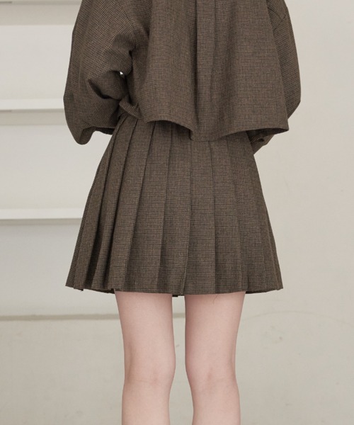 インパン裏地付きチェック柄プリーツミニスカート[tw1239] | レディースファッション通販のグレイル(GRL)【公式】 Theory☆タータンチェック インタック２プリーツ ウールコットンミニスカート