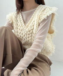 Olu. | フリンジループニットベスト(ベスト)