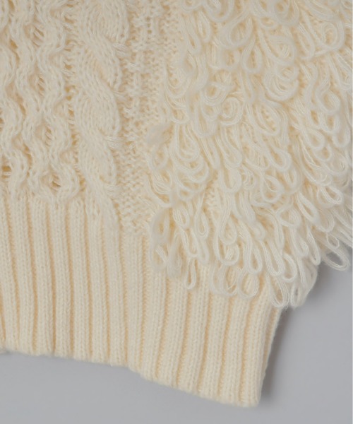 Olu.(オルドット)の「フリンジループニットベスト(ベスト・レディース・オフホワイト/グレー・FREE)」の12枚目の写真