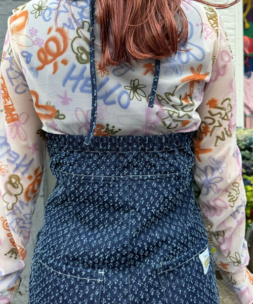 HELLO.SANFRANCISCO(ハローサンフランシスコ)の「【HELLO.SANFRANCISCO/ハローサンフランシスコ】デニムホルターネックサロペット(デニムパンツ・レディース・ネイビー/サックスブルー・SMALL/MEDIUM)」の10枚目の写真