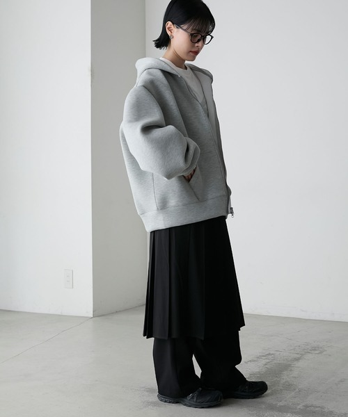 forksy.（フォルクシー）の「【forksy.】マシュマロライクWジップフーディ（パーカー・レディース・ブラック/杢グレー・FREE）」の10枚目の写真