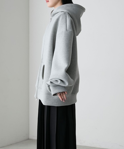 forksy.（フォルクシー）の「【forksy.】マシュマロライクWジップフーディ（パーカー・レディース・ブラック/杢グレー・FREE）」の22枚目の写真