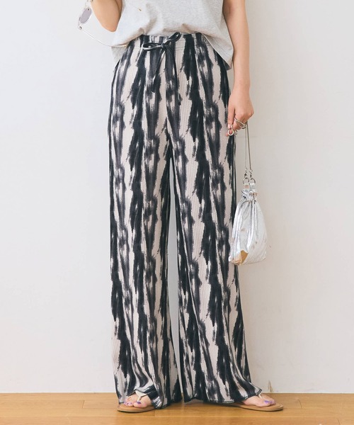 coca(coca)(コカ)の「【WEB限定セール】リブワイドパンツ アニマル ストライプ(その他パンツ・レディース・A/B・MEDIUM/LONG/SHORT)」の2枚目の写真