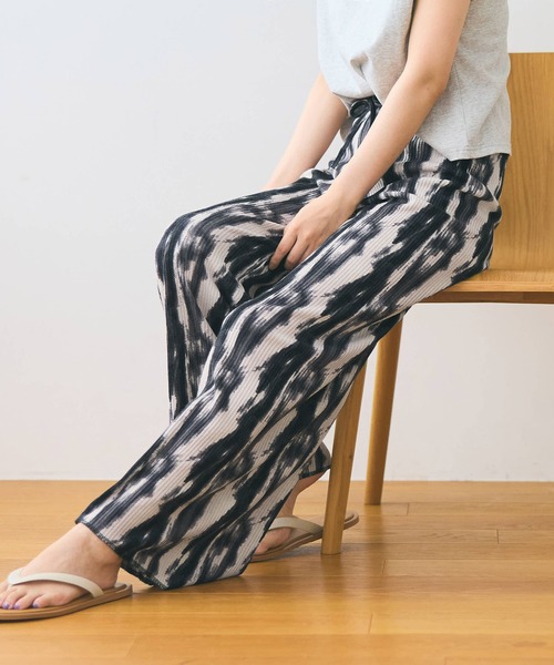 coca(coca)(コカ)の「【WEB限定セール】リブワイドパンツ アニマル ストライプ(その他パンツ・レディース・A/B・MEDIUM/LONG/SHORT)」の8枚目の写真