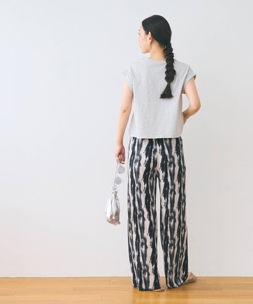 coca(coca)(コカ)の「【WEB限定セール】リブワイドパンツ アニマル ストライプ(その他パンツ・レディース・A/B・MEDIUM/LONG/SHORT)」の5枚目の写真