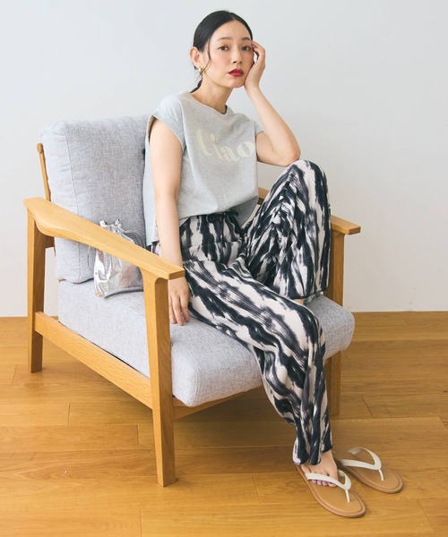 coca(coca)(コカ)の「【WEB限定セール】リブワイドパンツ アニマル ストライプ(その他パンツ・レディース・A/B・MEDIUM/LONG/SHORT)」の7枚目の写真