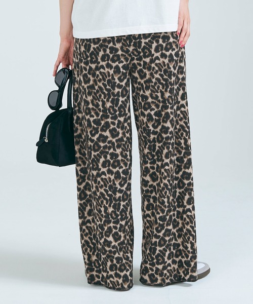 coca(coca)(コカ)の「【WEB限定セール】リブワイドパンツ アニマル ストライプ(その他パンツ・レディース・A/B・MEDIUM/LONG/SHORT)」の12枚目の写真