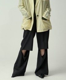 Ezick | Mode moodスリットストレートパンツ(スラックス)