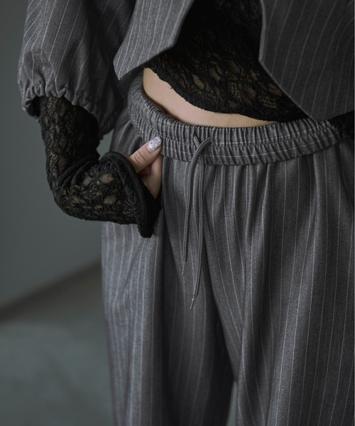 セール】Mode moodスリットストレートパンツ（スラックス）｜Ezick