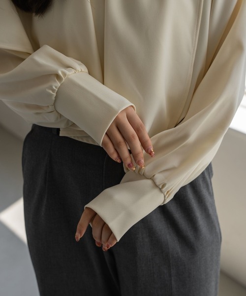 raffime（ラフィミー）の「バルーンスリーブケープフリルブラウス（シャツ/ブラウス・レディース・アイボリー/モカ/マスタード・フリー）」の10枚目の写真